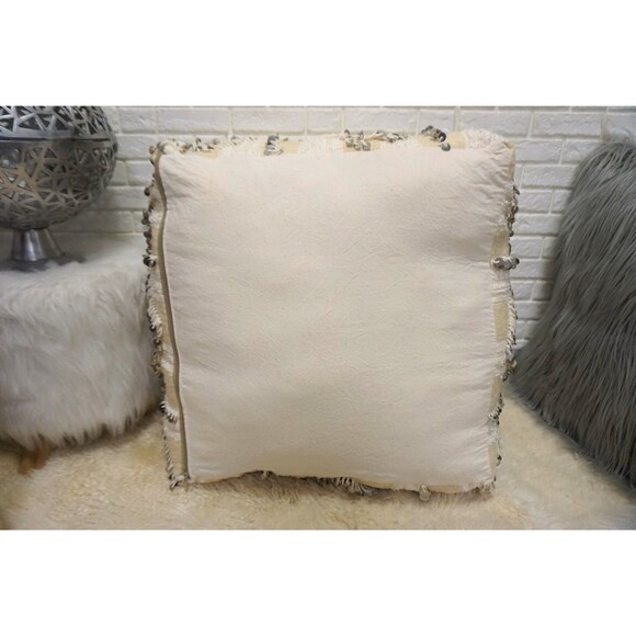 Moroccan Vintage Pouf, Handira Pouf Floor Pillow, Berber Ottoman - Picture 10 of 10
